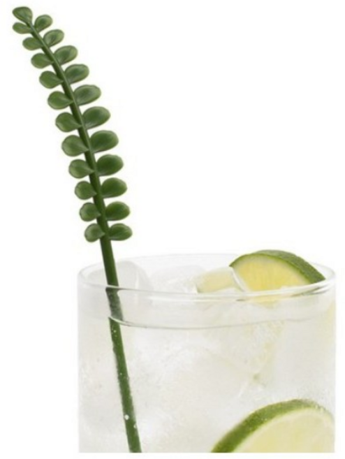 두두 더피고사리 머들러 티스푼 스틱 3P, 1세트, 그린