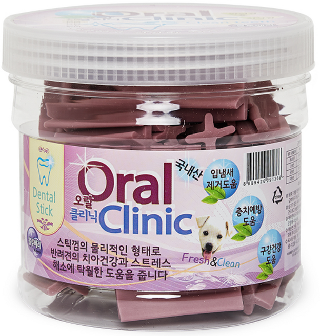강아지 오랄클리닉 덴탈 스틱 껌, 블루베리, 300g, 1개