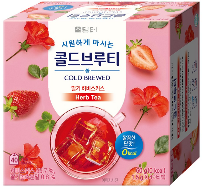 담터 콜드브루티 딸기 히비스커스, 1.5g, 40개입, 1개