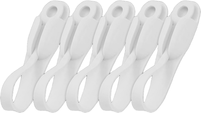 아이앤트 무타공 콘센트 케이블 선정리 스트랩 플러그 걸이 후크 선 정리 접착식 홀더, 화이트, 5개