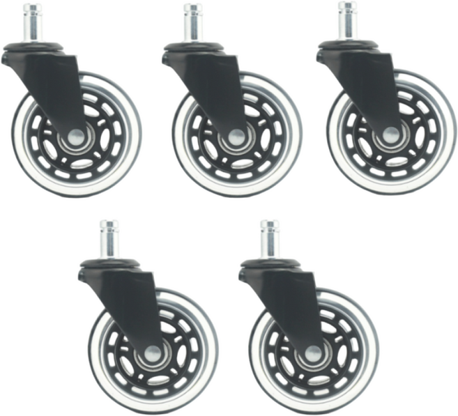 올리민 무소음 의자 바퀴 고급형 캐스터 우레탄 부품교체 5개 1세트, 2.5인치 5개