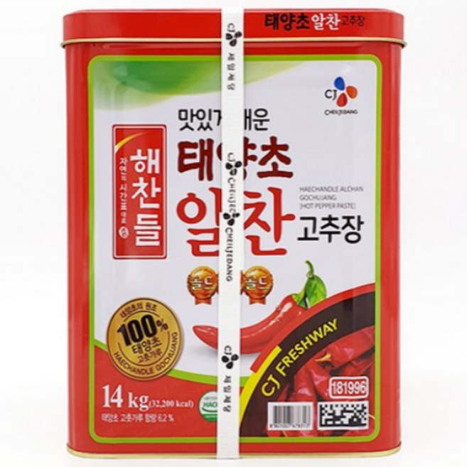 해찬들 태양초 알찬 고추장, 14kg, 1개