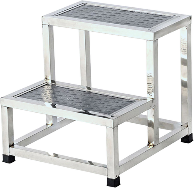 주니톡 철제 계단발판 철제 작업 안전 발판, 2단 계단발판, 1개