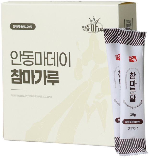 껍질 벗긴 안동 참마가루 25스틱 1+1 2박스 50스틱, 10g, 50개