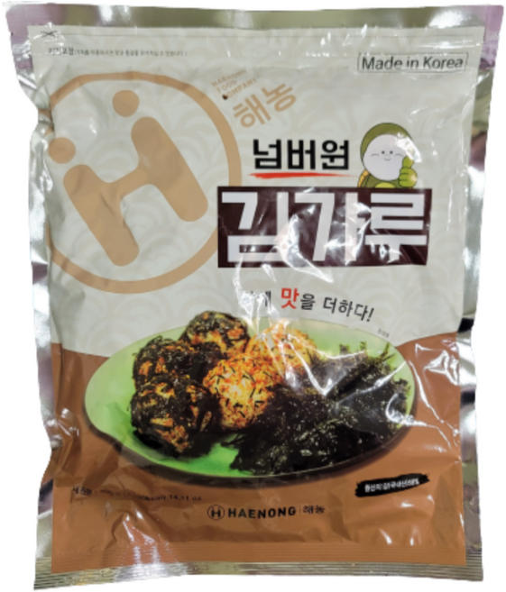 (무)해농 넘버원 김가루 400g, 5개