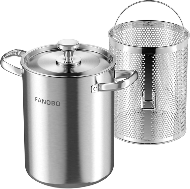 FANOBO 스테인리스 스틸 다기능 냄비 4.3L, 1개, 16cm