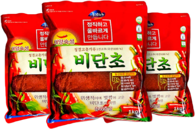 영월농협 직송 동강마루 태양 고춧가루 비단초 25년산, 1kg, 3개