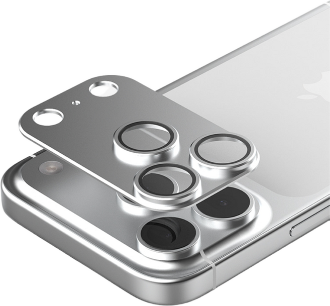 아이쉘 빛번짐 방지 메탈 카메라 보호 풀커버 강화유리 필름, 1개