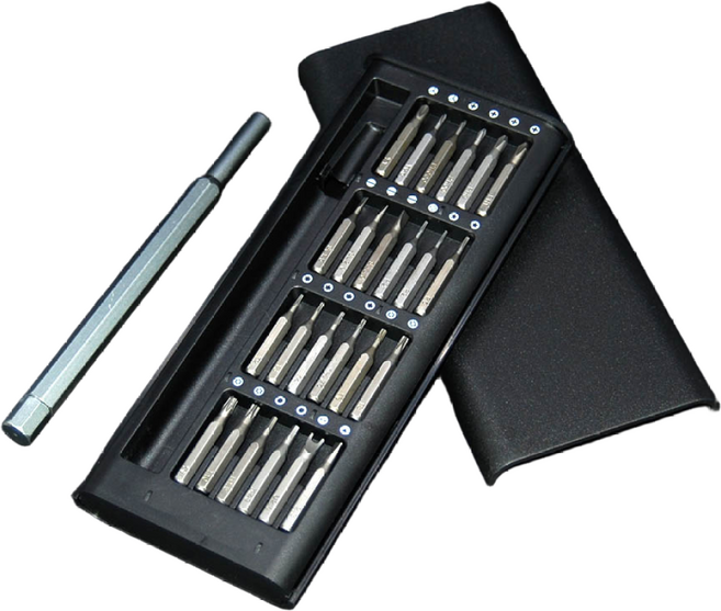 정밀 십자 일자 소형 드라이버 세트 안경 시계 별모양 드라이브 24종 세트, 1개