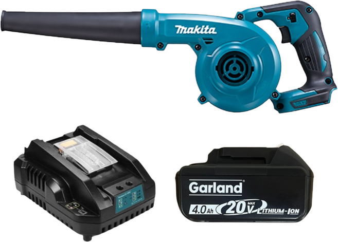 마끼다 충전송풍기 블로워 20Vmax 갈랜드 배터리 충전기 세트 DUB185, 1세트, 배터리 1개