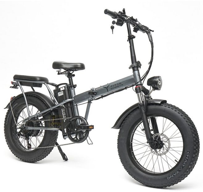 타이탄750 전기자전거 48v 13ah 500와트 전기팻바이크 분리형 배터리 접이식자전거 자전거도로주행가능, 그레이