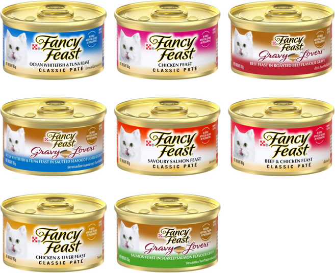 퓨리나 팬시피스트 오리지날 24개 고양이캔, 혼합(랜덤3종), 85g