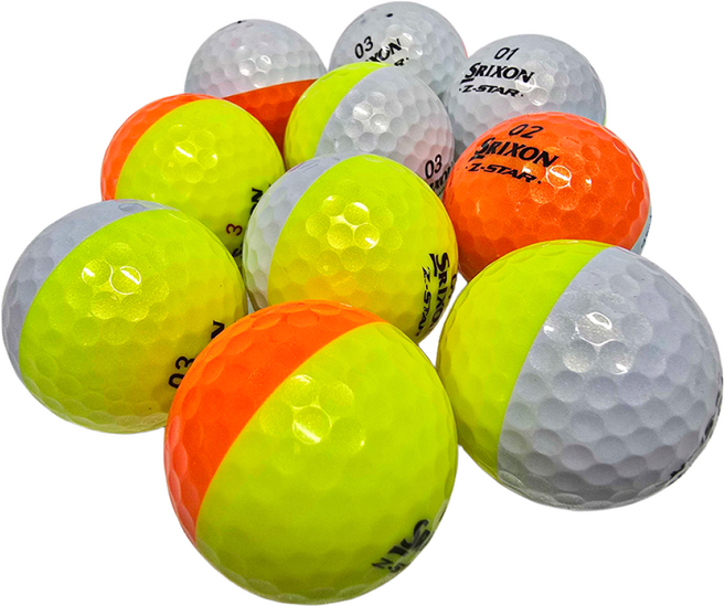 스릭슨 디바이드 Z-STAR 3피스 칼라 로스트 골프공, 1개, 10개입, a+