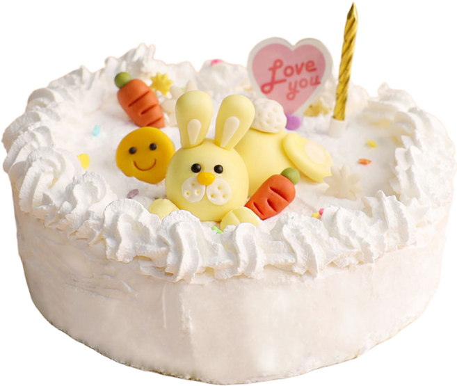 토끼 케이크 만들기 세트 1호 쌀이랑놀자 DIY 키트, 노랑토끼, 1개