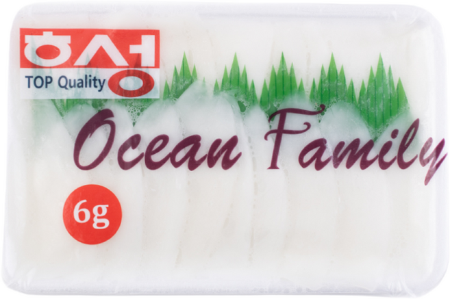 초 한치 6g(20미) 120g 하비코 초한치 화살오징어 초밥용 초밥재료 네타, 1개