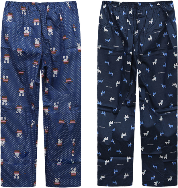 슬레진저 남성용 면 9부 파자마 바지 1+1