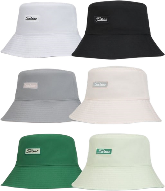 타이틀리스트 2024년 신상품 양면으로 착용하는 벙거지모자 리버서블 버킷햇 골프모자, 화이트/블랙(M/L), 1개