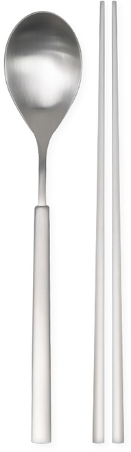 스크래치 없는 보테 올스텐 컬러 수저세트, 실버, 1세트, 숟가락+젓가락