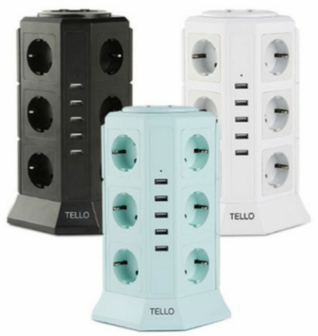 텔로 타워형 멀티탭 17구 (USB 5구 포함), 1개