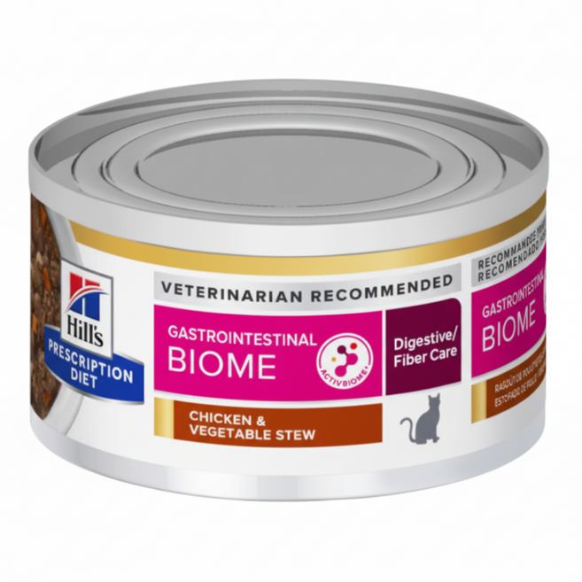 )당일발송( 힐스 캣 Gi Biome 캔 82g 고양이 소화기능 처방식사료 gastrointestinal biome digestive Fiber Care, 12개