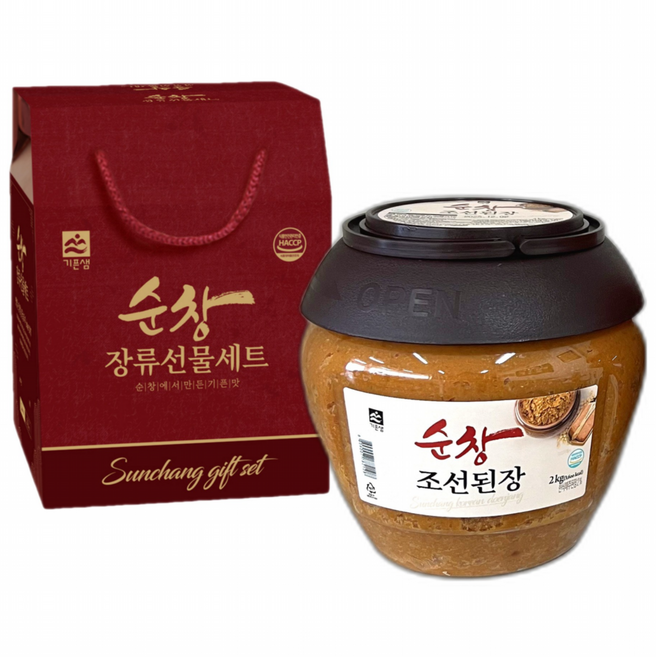기픈샘 순창 조선된장 2kg 선물용 설날 명절 선물세트, 1개