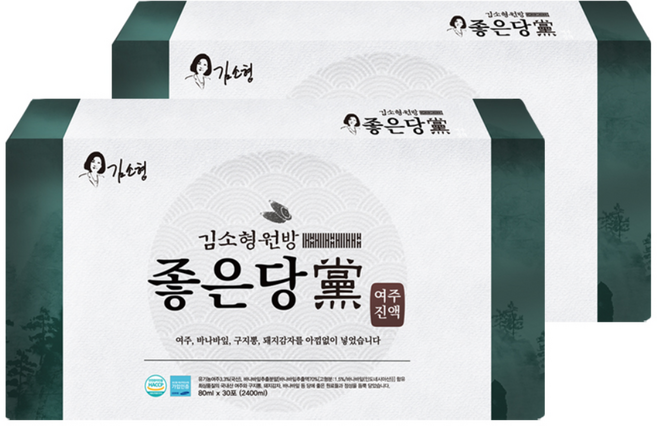 김소형 원방 유기농 여주 꾸지뽕 바나바 혼합 진액 클린 프리미엄, 2.4L, 2개