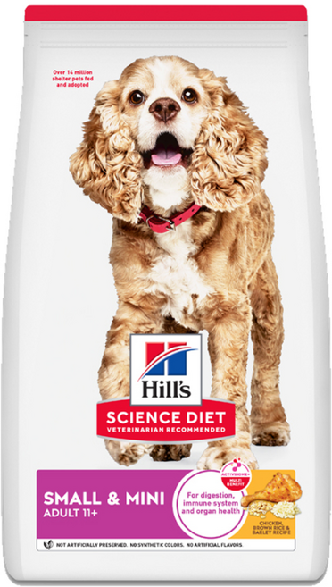 힐스사이언스다이어트 강아지 어덜트 11+ 스몰 앤 미니 기능성 사료, 심장, 2kg, 1개