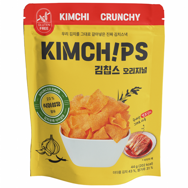 김칩스 더다믐 김치부각, 44g, 6개