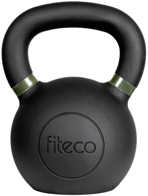 FITECO 프리미엄 케틀벨 크로스핏 전신운동, 1개, 24kg, 블랙