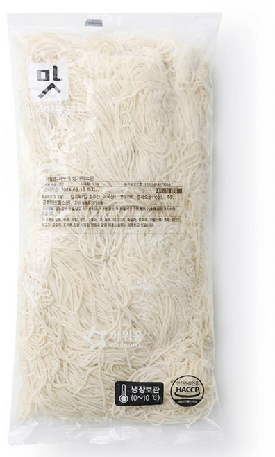 아워홈 행복한맛남 생가락소면 사누끼, 1kg, 10개