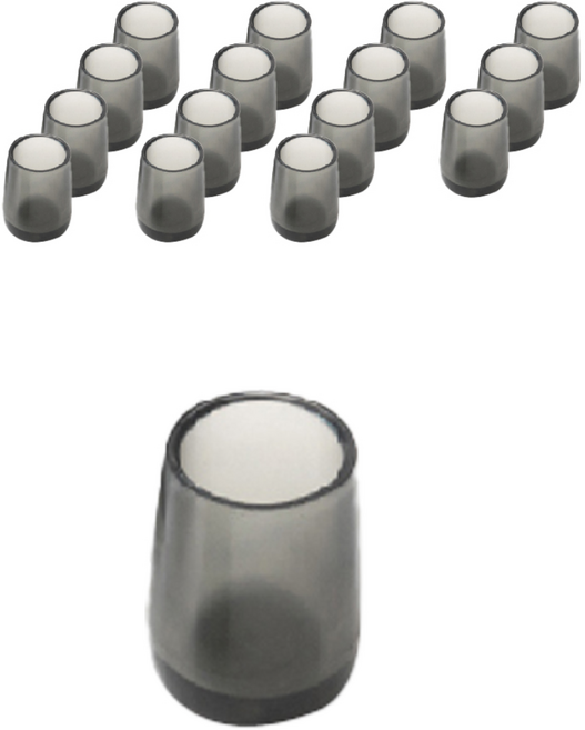 체어서퍼 논슬립 블랙 투명 의자발커버, 16개