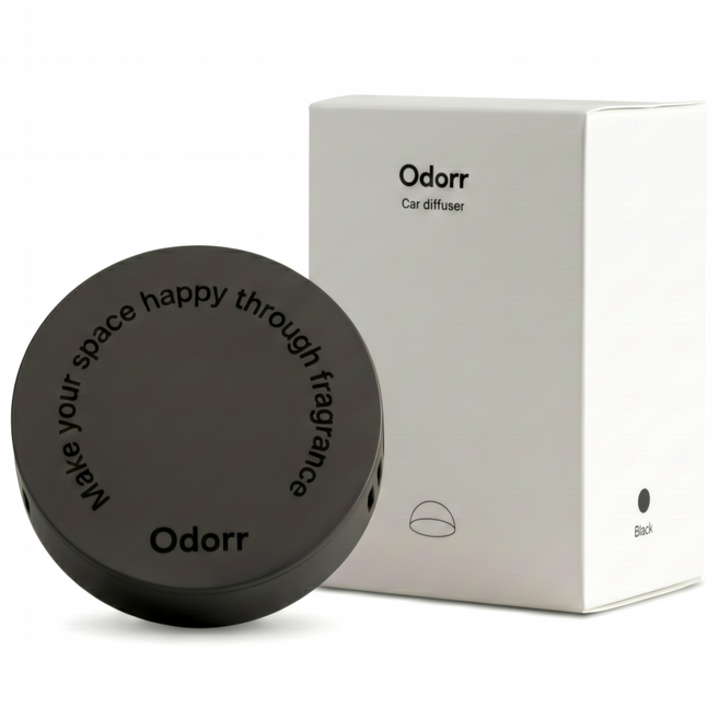 오도르 차량용 방향제 송풍구 디퓨저 블랙(무광), 1개, 라인인어클라우드