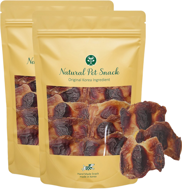 네츄럴펫스낵 강아지 간식 국내산 육포, 2개, 50g, 닭근위