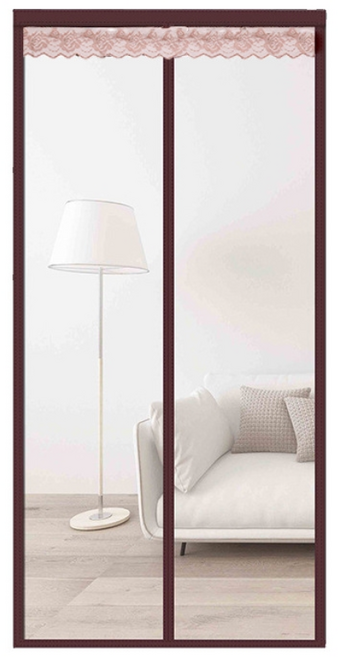 유티즌 방풍비닐 커튼 EVA 방문 현관문 베란다 자석 바람막이 투명 블랙브라운, 1개