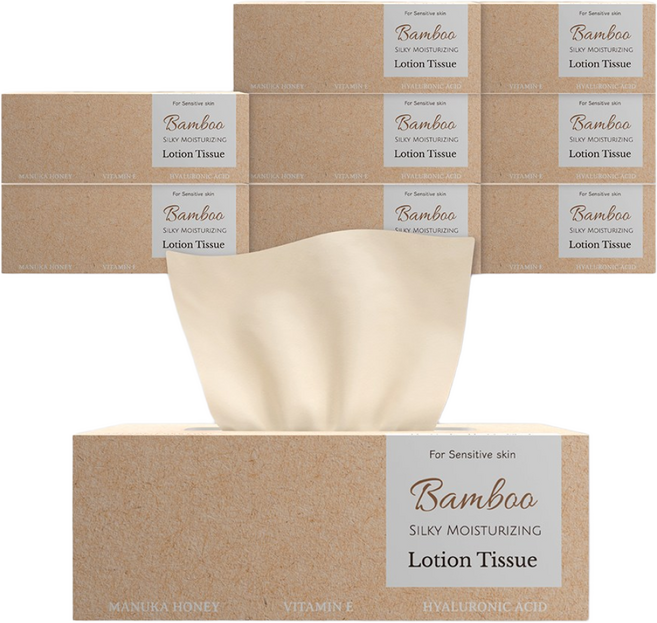 휴홈 무표백 보습 대나무 로션 티슈 비염 민감성 전용, 9개, 200매