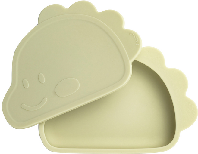 모두아이 모두다이노 흡착 플레이트 세트 이유식식판, 그린빈, 1개