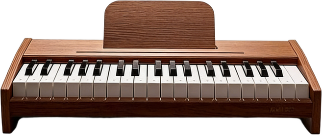 37건 우드 피아노 선물 오르간 악기 선물, 1개, 갈색, 37번 키