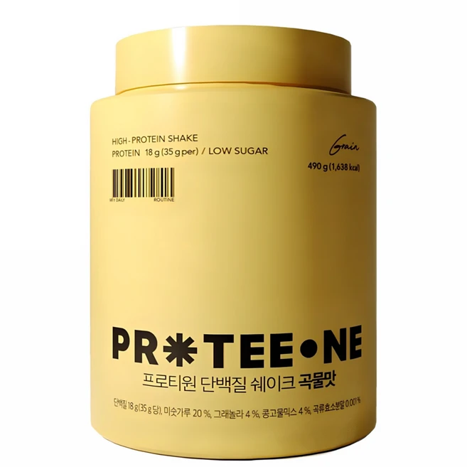 프로티원 단백질 쉐이크 곡물맛, 490g, 1개 - 쿠팡