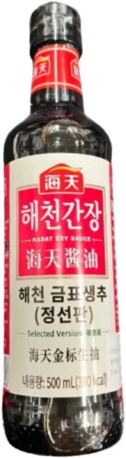 해천 금표생추간장 500ml 생추왕, 1개 - 쿠팡