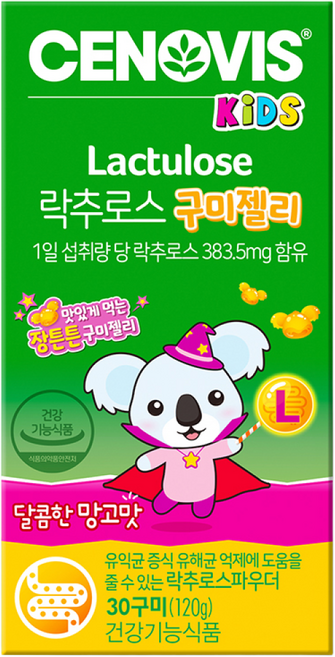 세노비스 유아용 락추로스 구미젤리 망고맛 120g, 30정, 1개