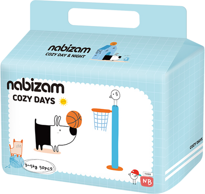 나비잠 코지 밴드형 기저귀, 신생아용(NB), 50매