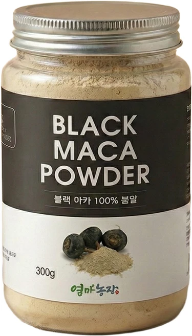 엄마농장 블랙 마카 100% 분말 가루, 1개, 300g - 쿠팡