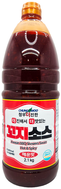청우 더진한 닭 염통 꼬치소스 꼬지소스 양념 매운맛 PET 2.1kg, 6개