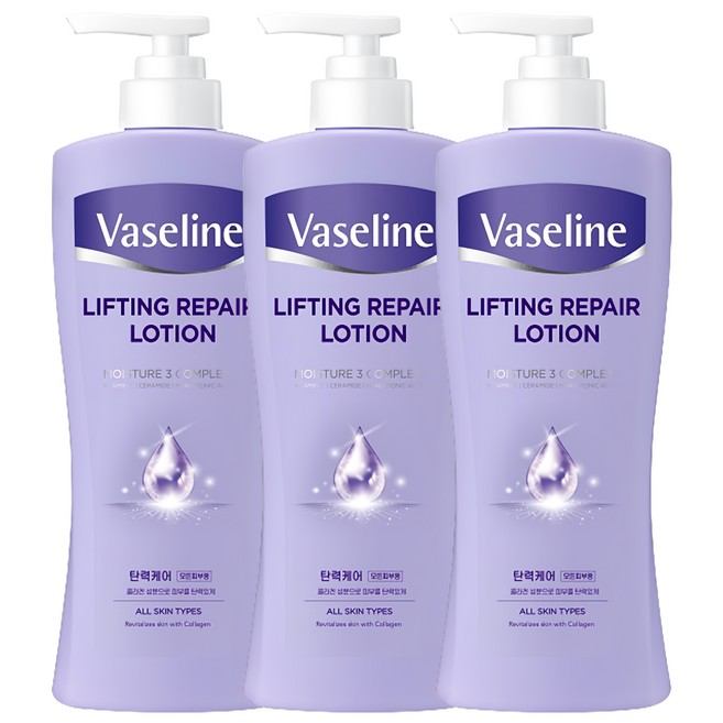 애경바세린 리프팅 리페어 바디로션, 450ml, 3개