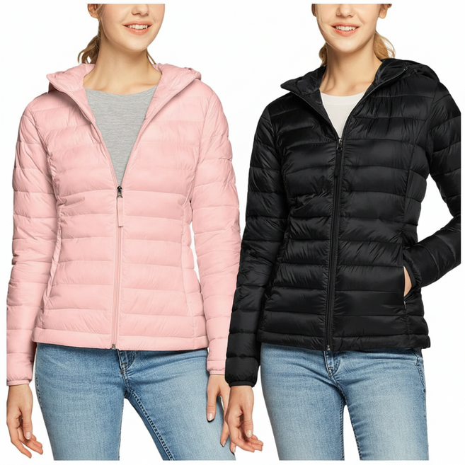 [1+1] 여성 후드 경량 패딩 자켓