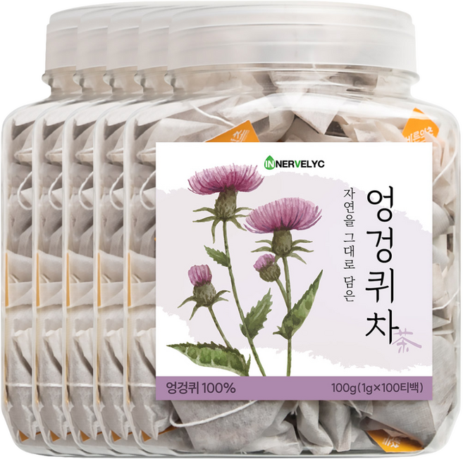이너블릭 엉겅퀴차 1500만 티백 판매 돌파 PLA 친환경 필터, 1g, 100개입, 5개