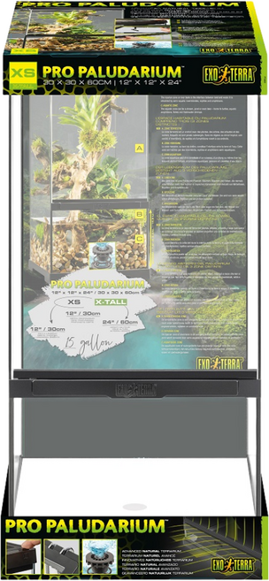 엑소테라 30x30x60cm 팔루다리움 프로테라리움장, 1개, 화이트