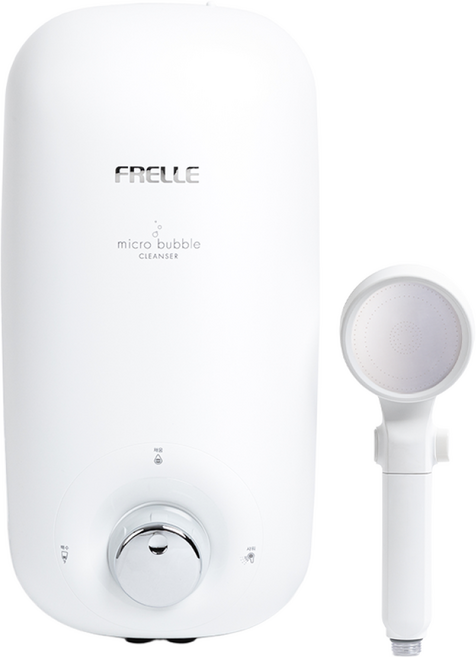 프렐 연수기 마이크로버블 클렌저 녹물 염소 제거 버블수기, 무광 화이트 그레이 투톤색상, 1개