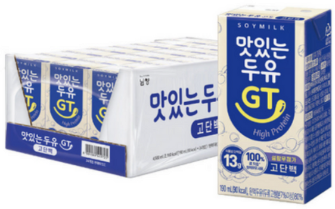 맛있는두유GT 고단백 두유, 4.56L, 3개