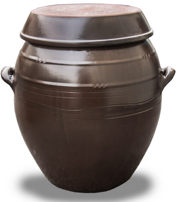 장수옹기 숨쉬는 옹기 항아리 소금 오미자 막걸리 된장 장독대, 1개